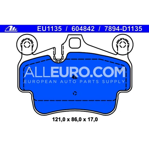 ATE Front Disc Brake Pad Set 99735193905
