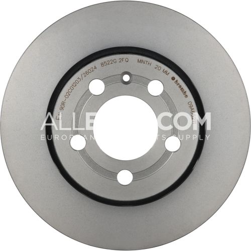 Brembo Rear Disc Brake Rotor 8N0615601B 09.A652.11