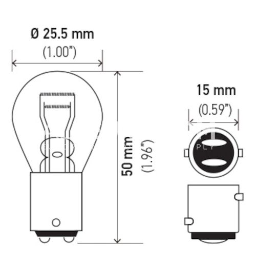 Hella Front Turn Signal Light Bulb LB-1157NA 1157NA