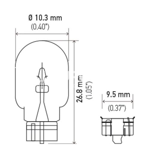 Hella Front Side Marker Light Bulb LB-194R 194R