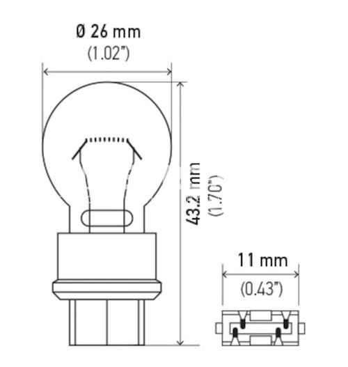 Hella Front Turn Signal Light Bulb LB-3157 3157