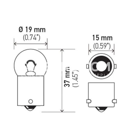 Hella Front Parking Light Bulb LB-5007 5007