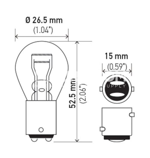 Hella Front Multi Purpose Light Bulb 0008250194 7225