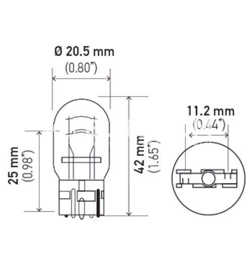 Hella Front Tail Light Bulb LB-7443 7443