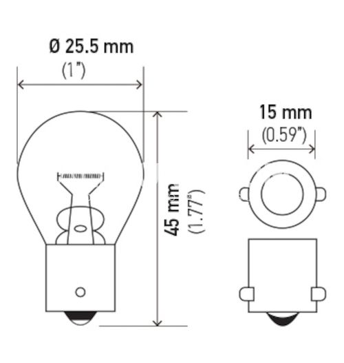 Hella Front Tail Light Bulb LB-7506 7506