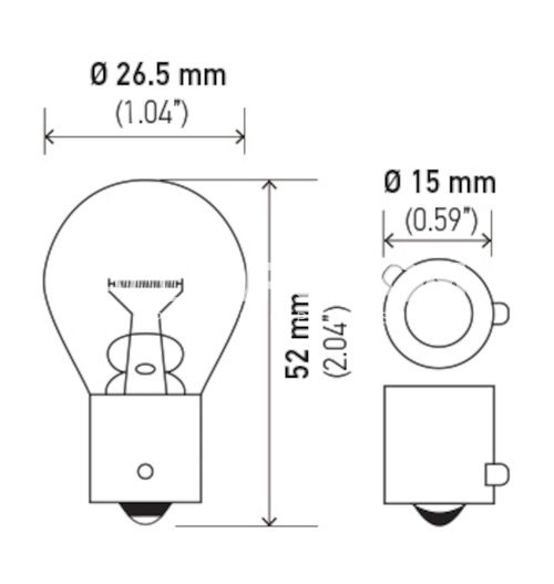 Hella Front Turn Signal Light Bulb 0015449194 7507