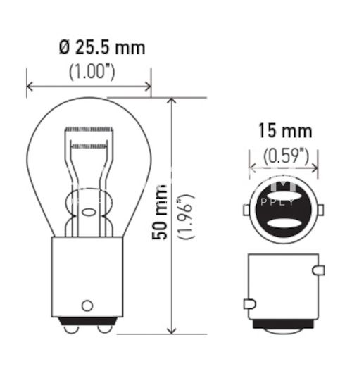 Hella Front Brake Light Bulb LB-7528 7528