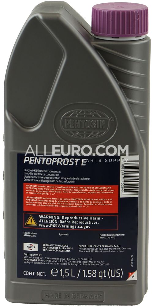 Pentosin Engine Coolant / Antifreeze 8113106 8113106