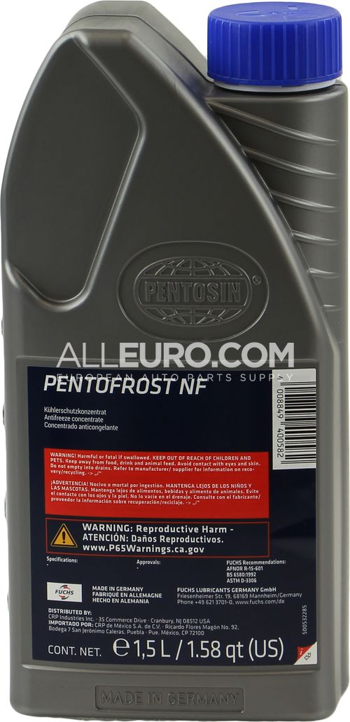Pentosin Engine Coolant / Antifreeze 8114117 8114117