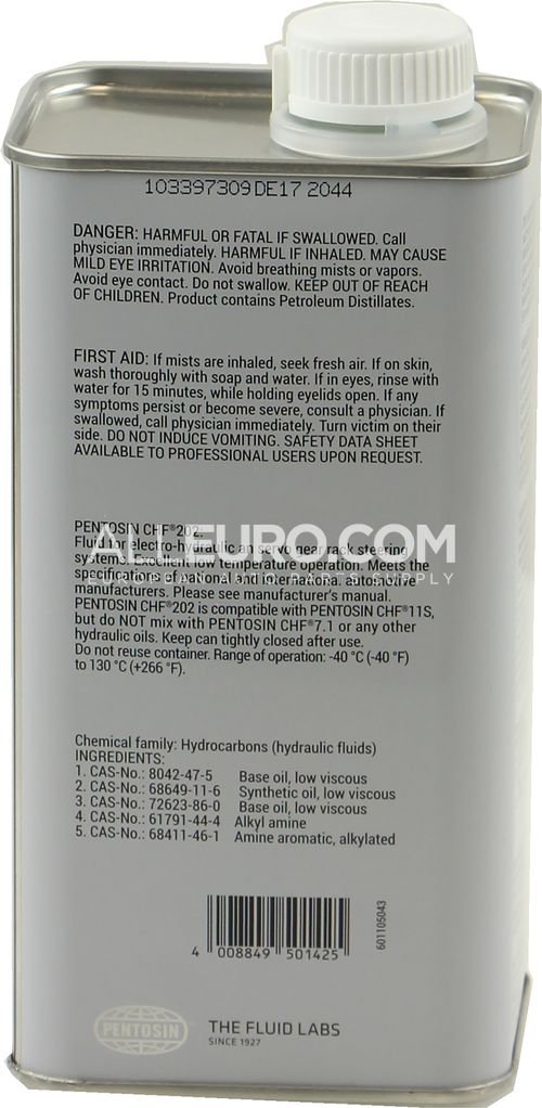 Pentosin Power Steering Fluid CHF202 8403107