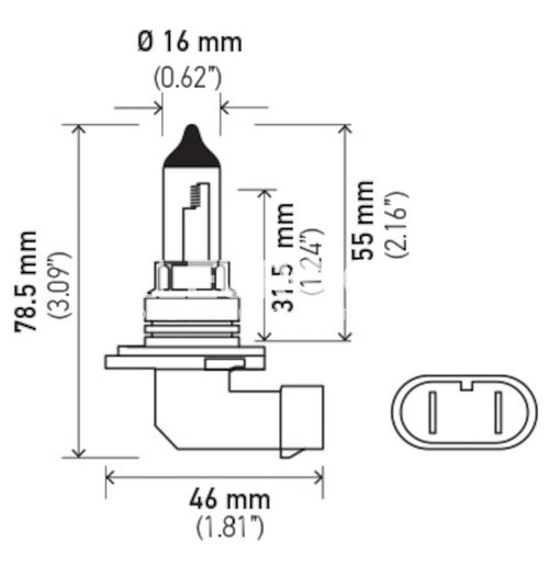 Hella Front Multi Purpose Light Bulb LB-9006 9006