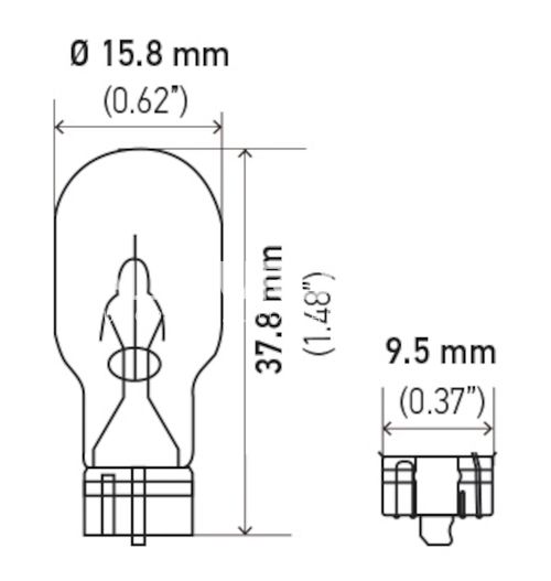 Hella Front Back Up Light Bulb 63251372632 921