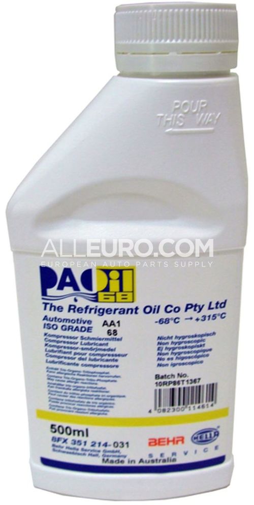 Behr A/C compressor oil PAO-OIL-68-AA05 ACPL 11 000P