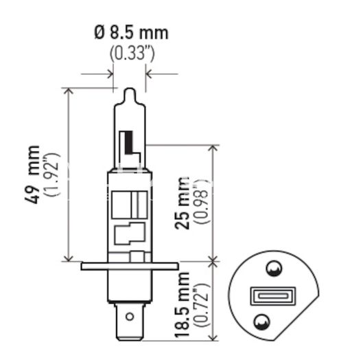 Hella Front Multi Purpose Light Bulb LB-H1LL H1LL