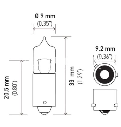 Hella Front Parking Light Bulb LB-H6W H6W